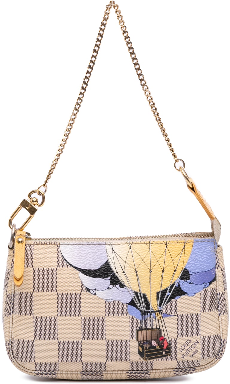 Louis Vuitton Damier Azur Illustre Mini Pochette Accessoires Wit