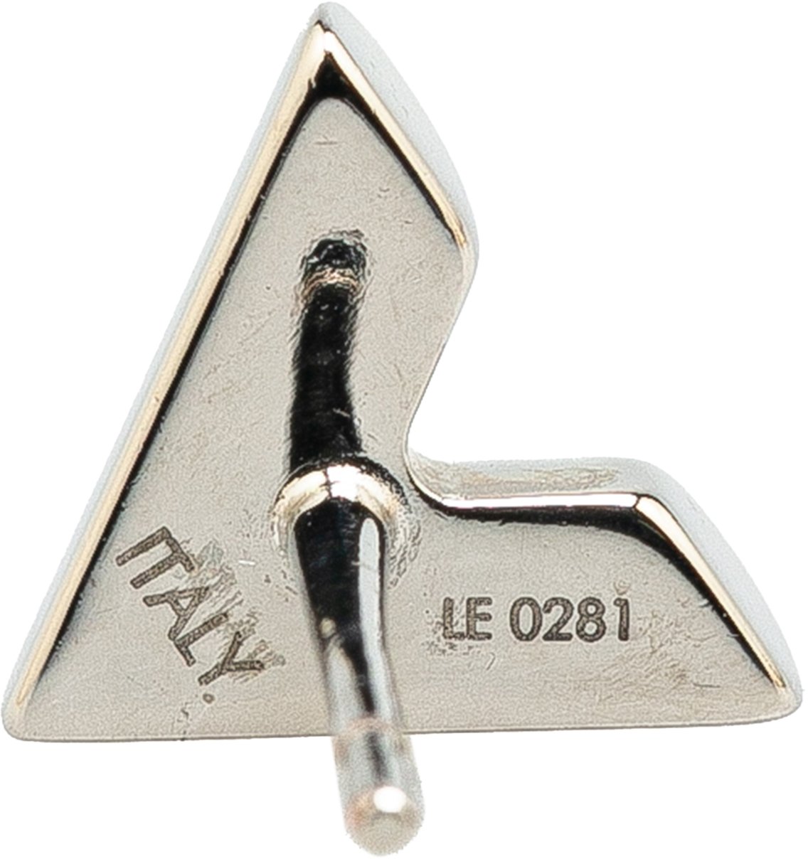 Louis Vuitton Silver Plated Essential V Stud Earrings Zilver