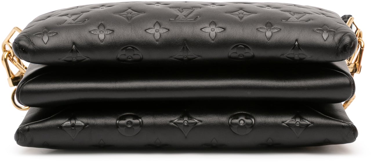 Louis Vuitton Monogram Embossed Puffy Lambskin Coussin PM Zwart