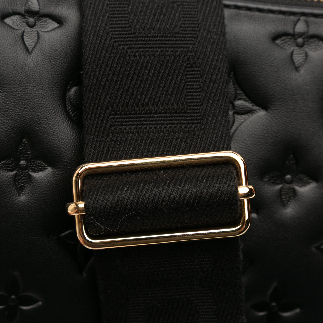 Louis Vuitton Monogram Embossed Puffy Lambskin Coussin PM Zwart