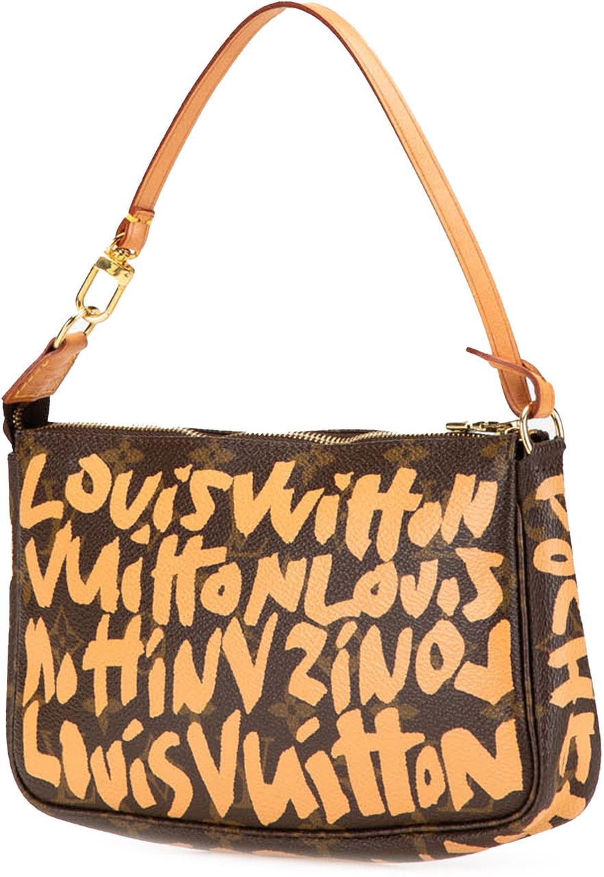 Louis Vuitton Stephen Sprouse Monogram Graffiti Pochette Accessoires Bruin