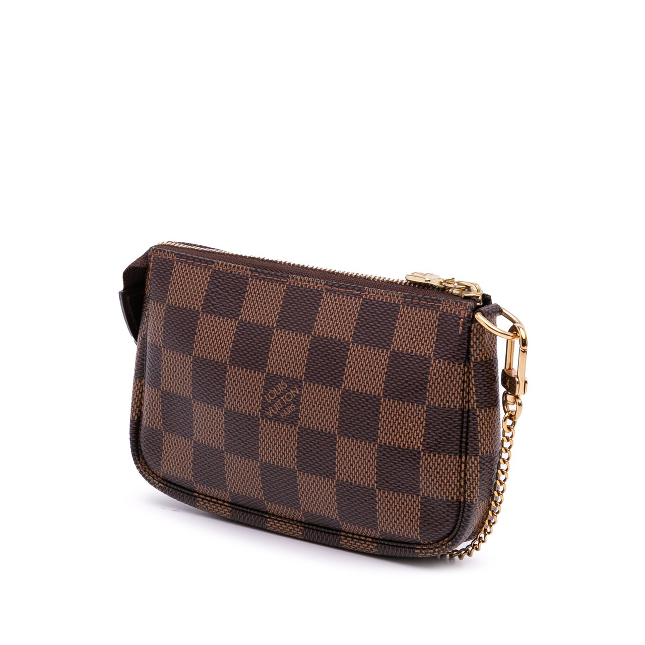 Louis Vuitton Damier Ebene Mini Pochette Accessoires Bruin