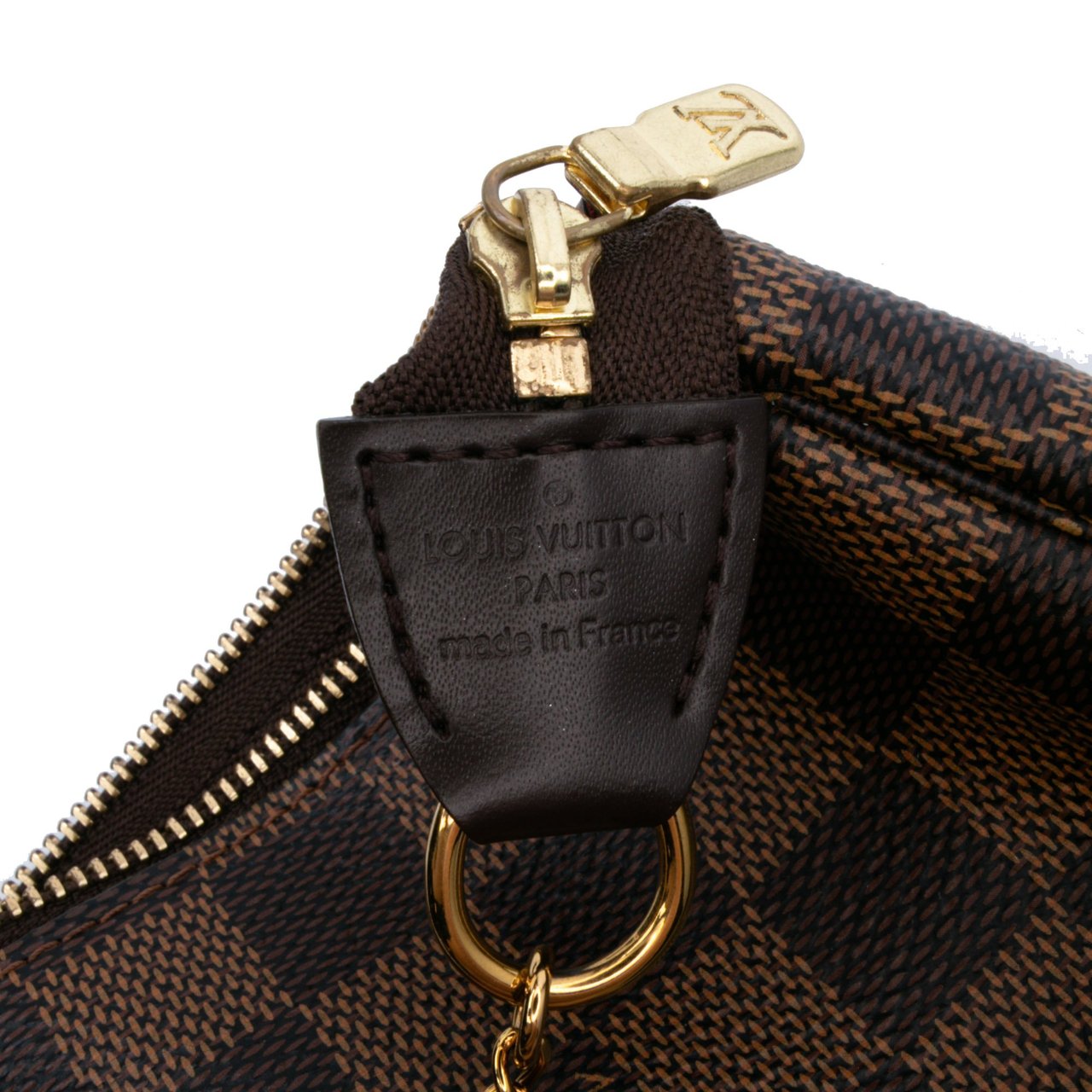Louis Vuitton Damier Ebene Mini Pochette Accessoires Bruin