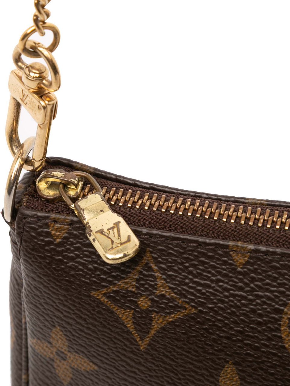 Louis Vuitton Monogram Mini Pochette Accessoires Bruin