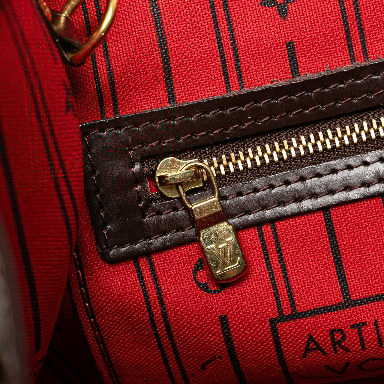 Louis Vuitton Damier Ebene Neverfull PM Bruin