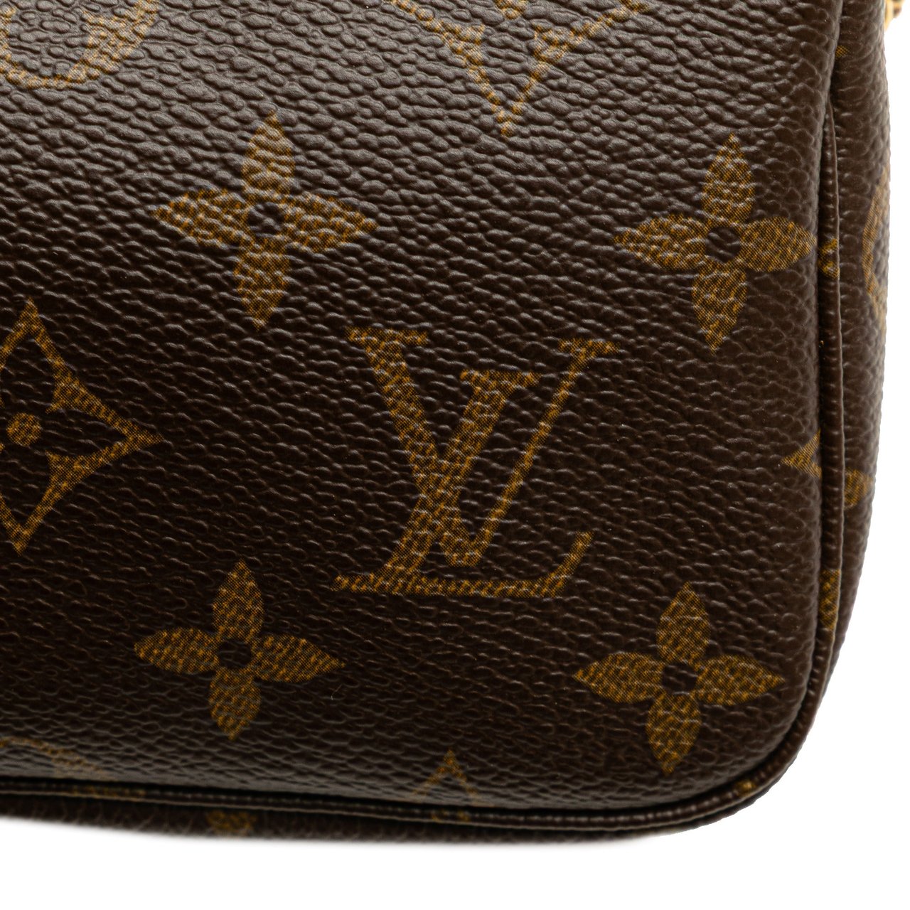 Louis Vuitton Monogram Mini Pochette Accessoires Bruin