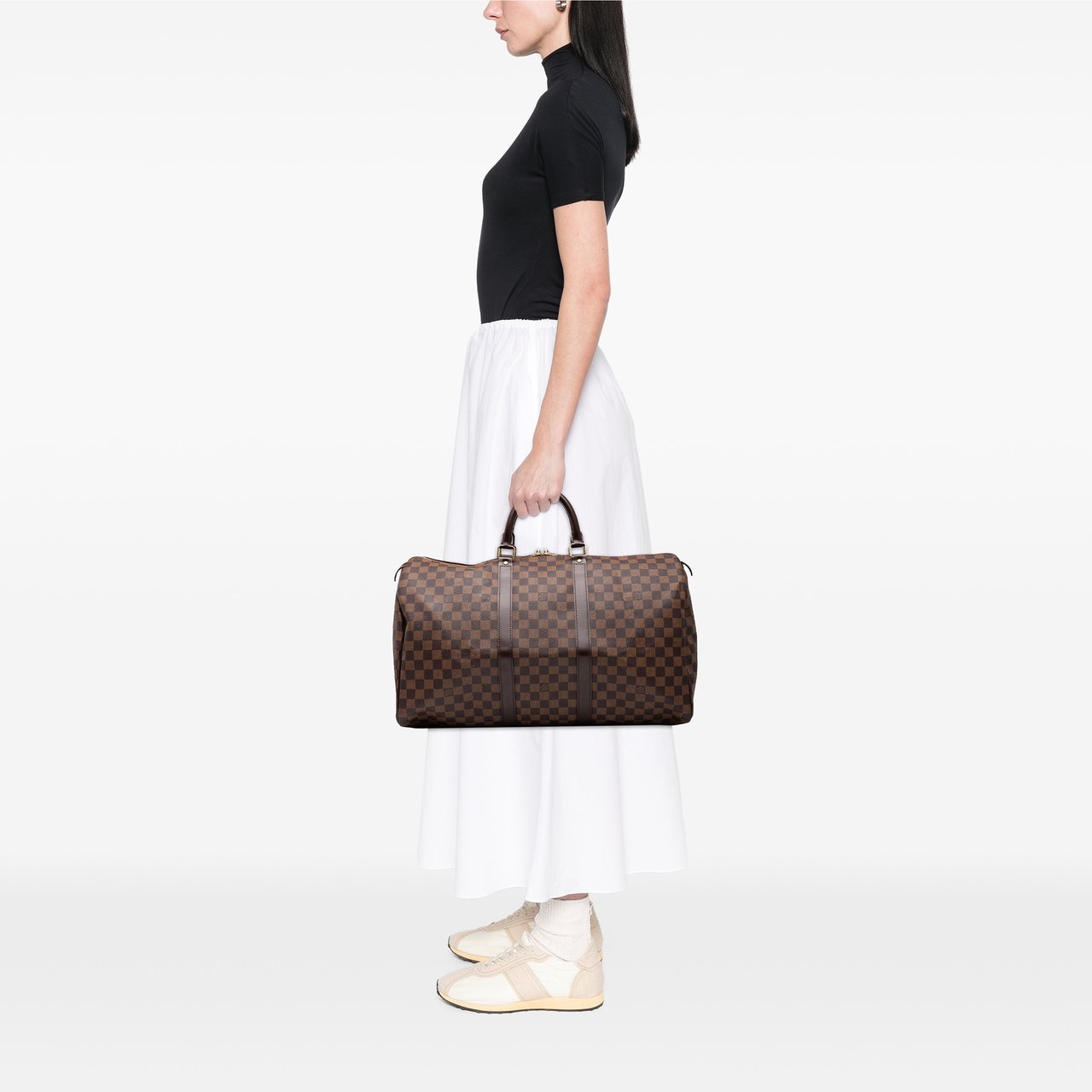 Louis Vuitton Damier Ebene Keepall 50 Bruin