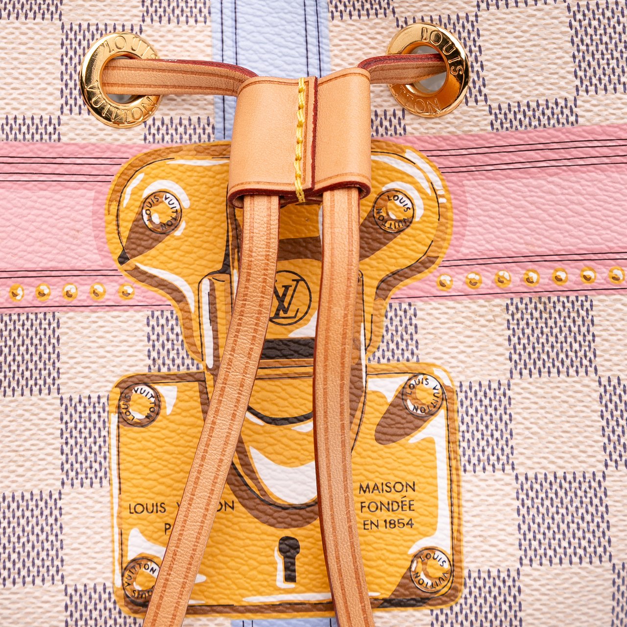Louis Vuitton Damier Azur Summer Trunks Neonoe Wit