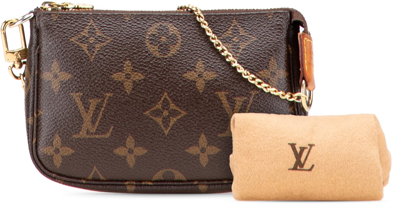 Louis Vuitton Monogram Mini Pochette Accessoires Bruin