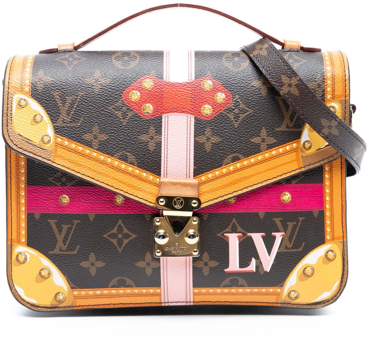 Louis Vuitton Monogram Summer Trunk Pochette Metis Bruin