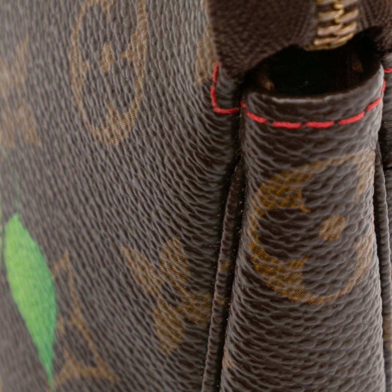 Louis Vuitton Takashi Murakami Monogram Cherry Pochette Accessoires Bruin