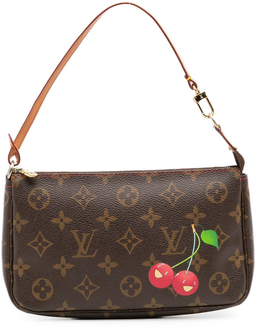 Louis Vuitton Takashi Murakami Monogram Cherry Pochette Accessoires Bruin