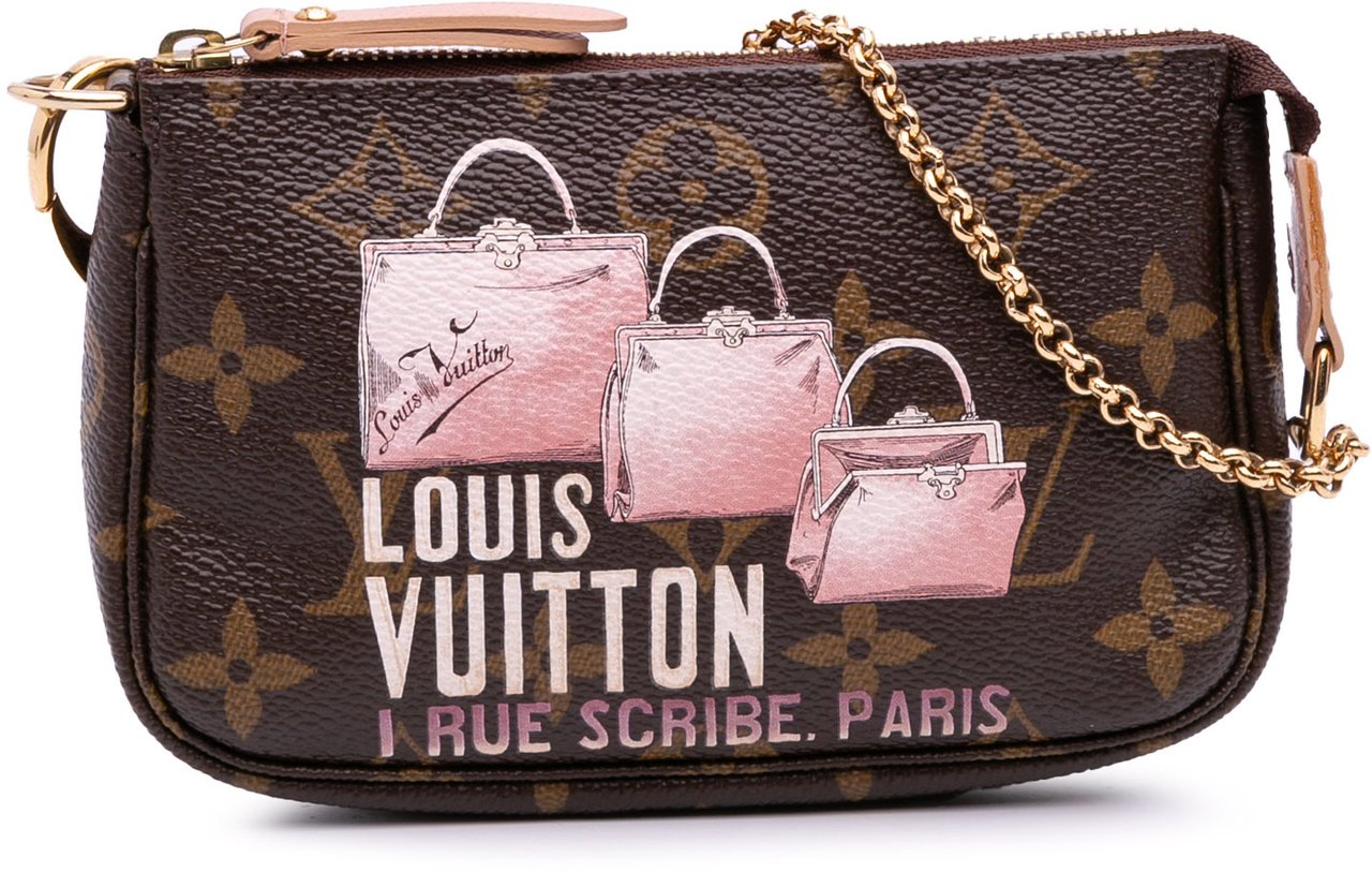 Louis Vuitton Monogram Affiche Mini Pochette Accessoires Bruin