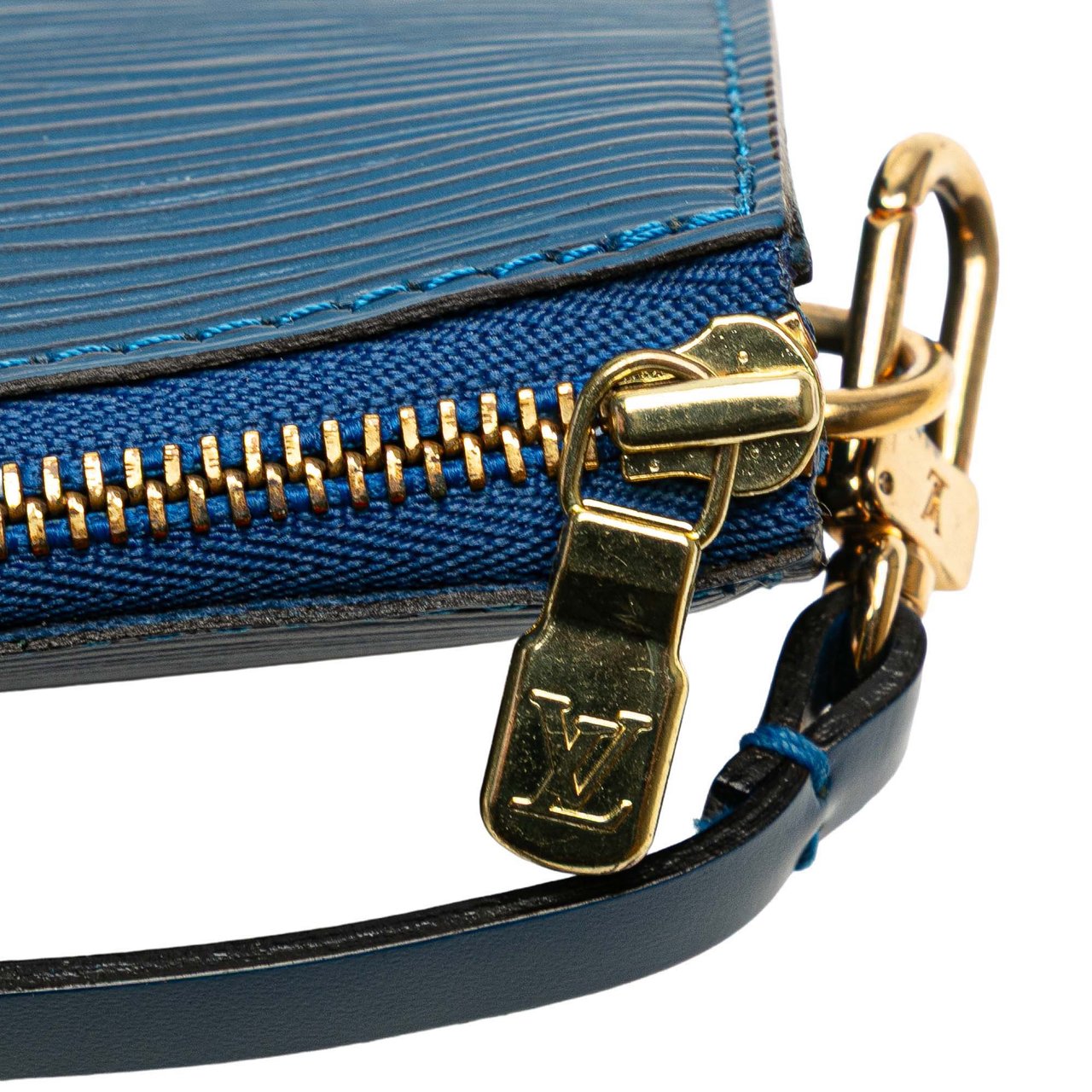 Louis Vuitton Epi Pochette Accessoires Blauw