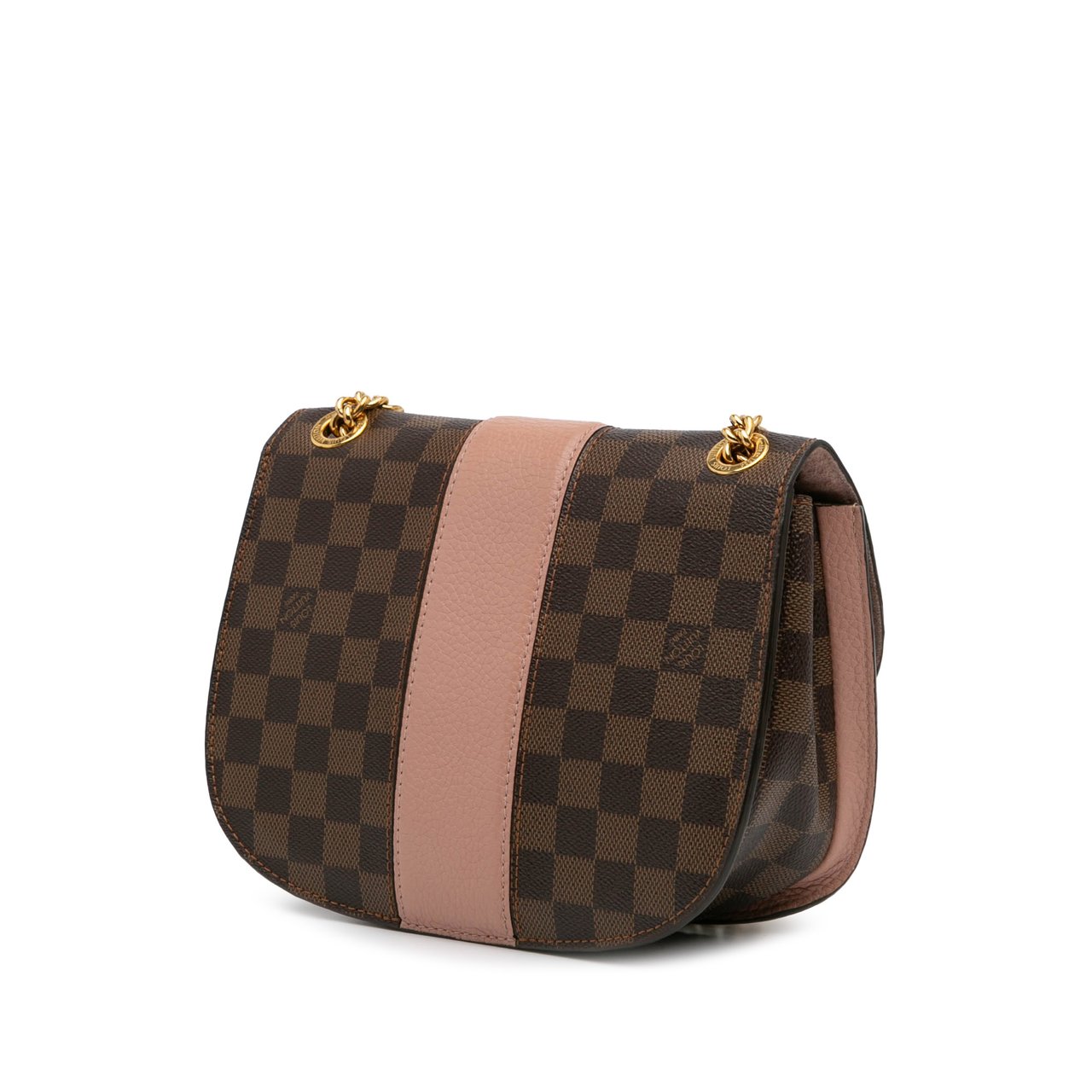 Louis Vuitton Damier Ebene Cuir Taurillon Wight Bruin