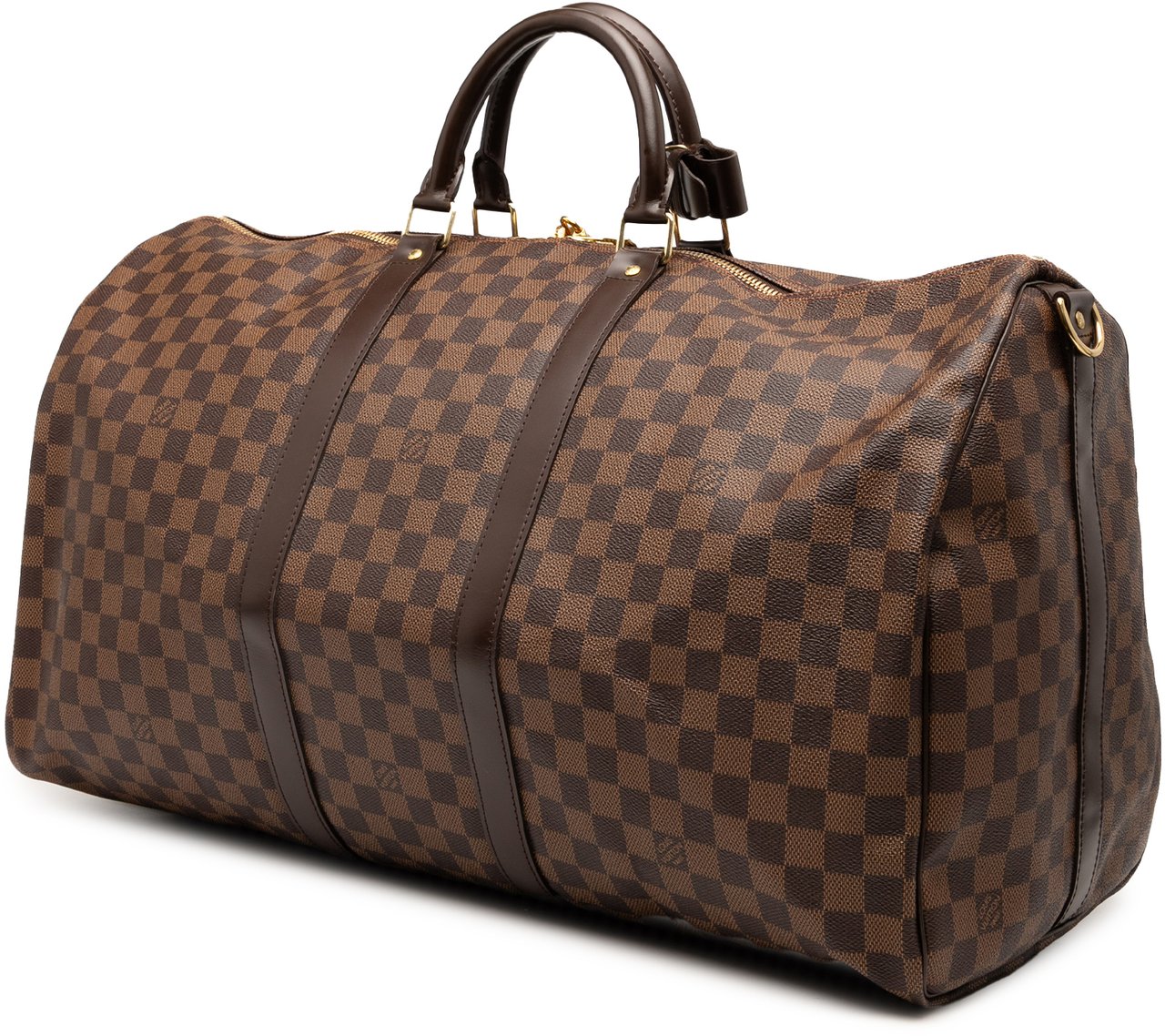 Louis Vuitton Damier Ebene Keepall Bandouliere 55 Bruin