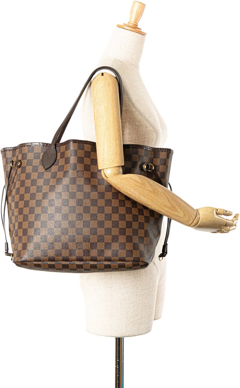 Louis Vuitton Damier Ebene Neverfull MM Bruin