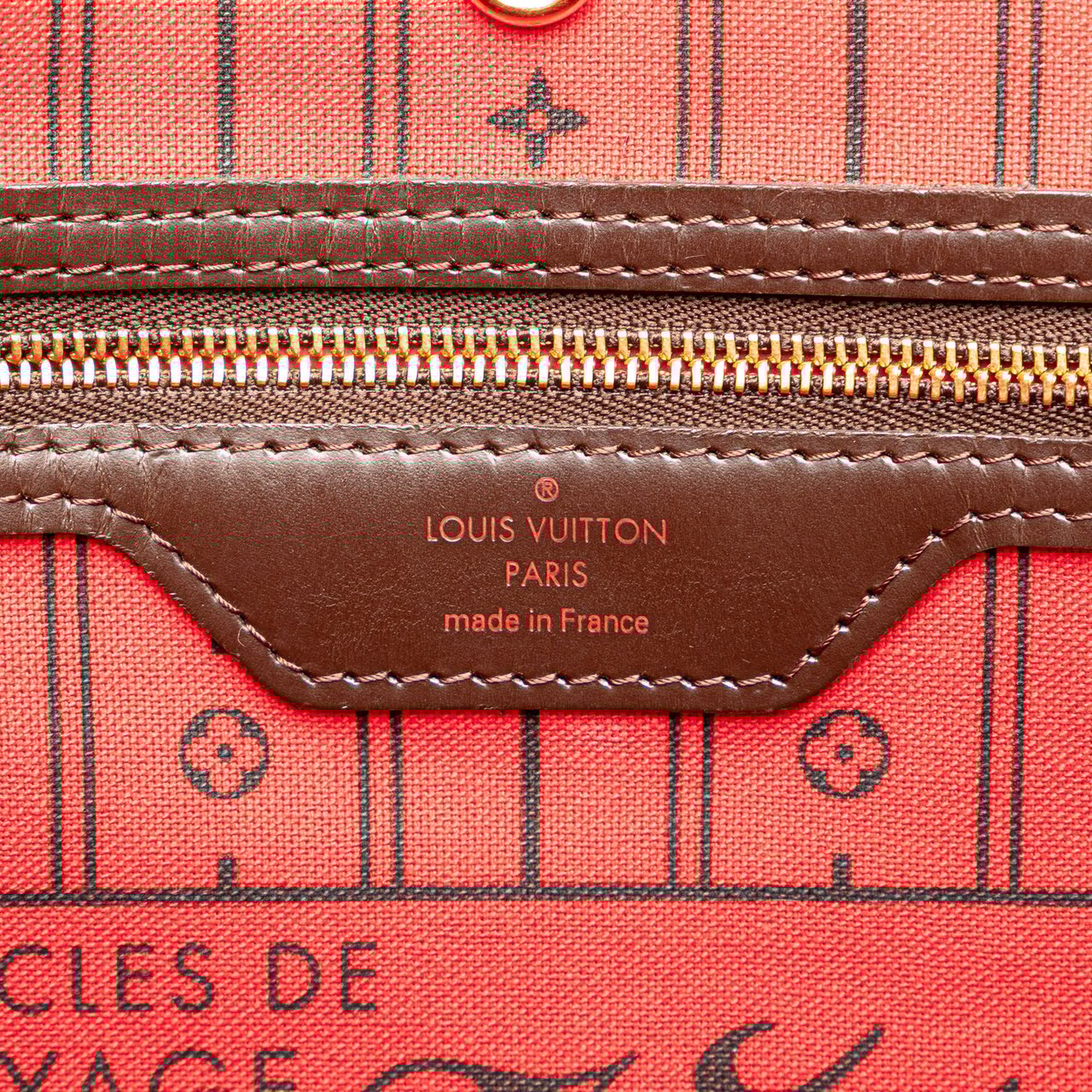 Louis Vuitton Damier Ebene Neverfull MM Bruin