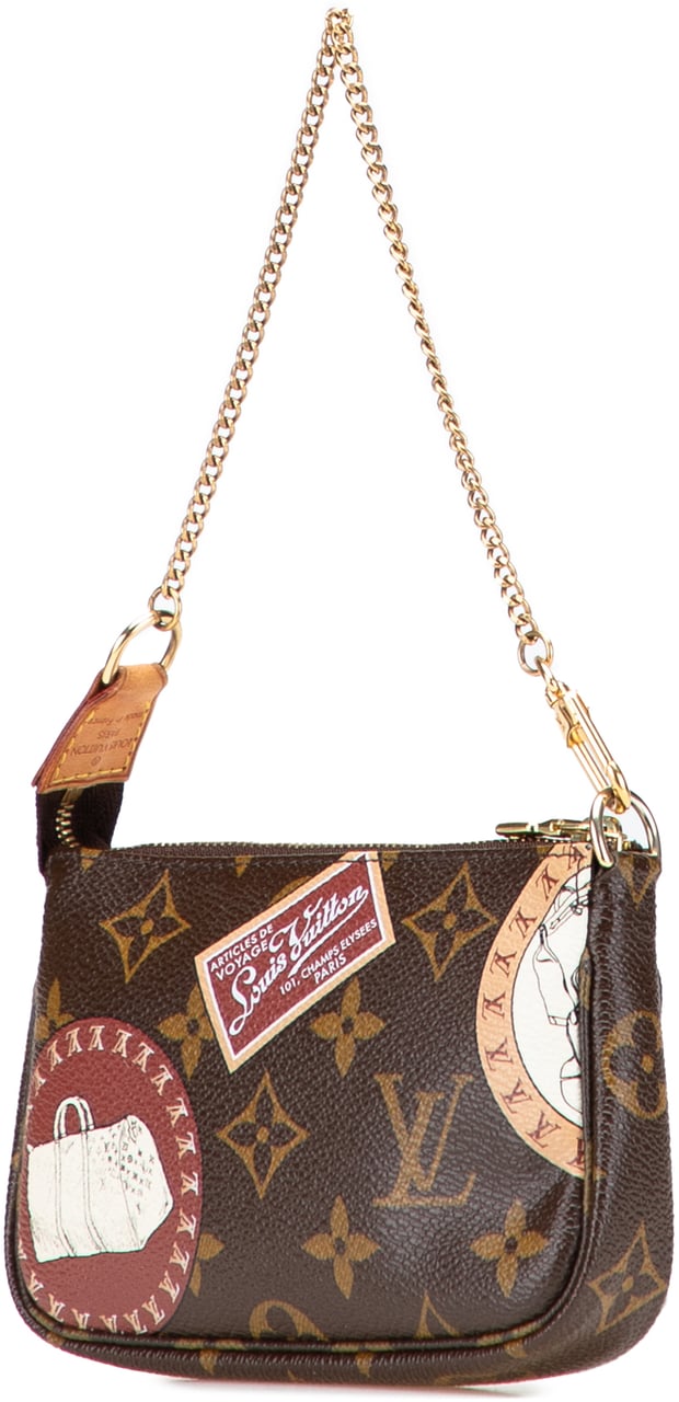 Louis Vuitton Monogram Patch Mini Pochette Accessoires Bruin