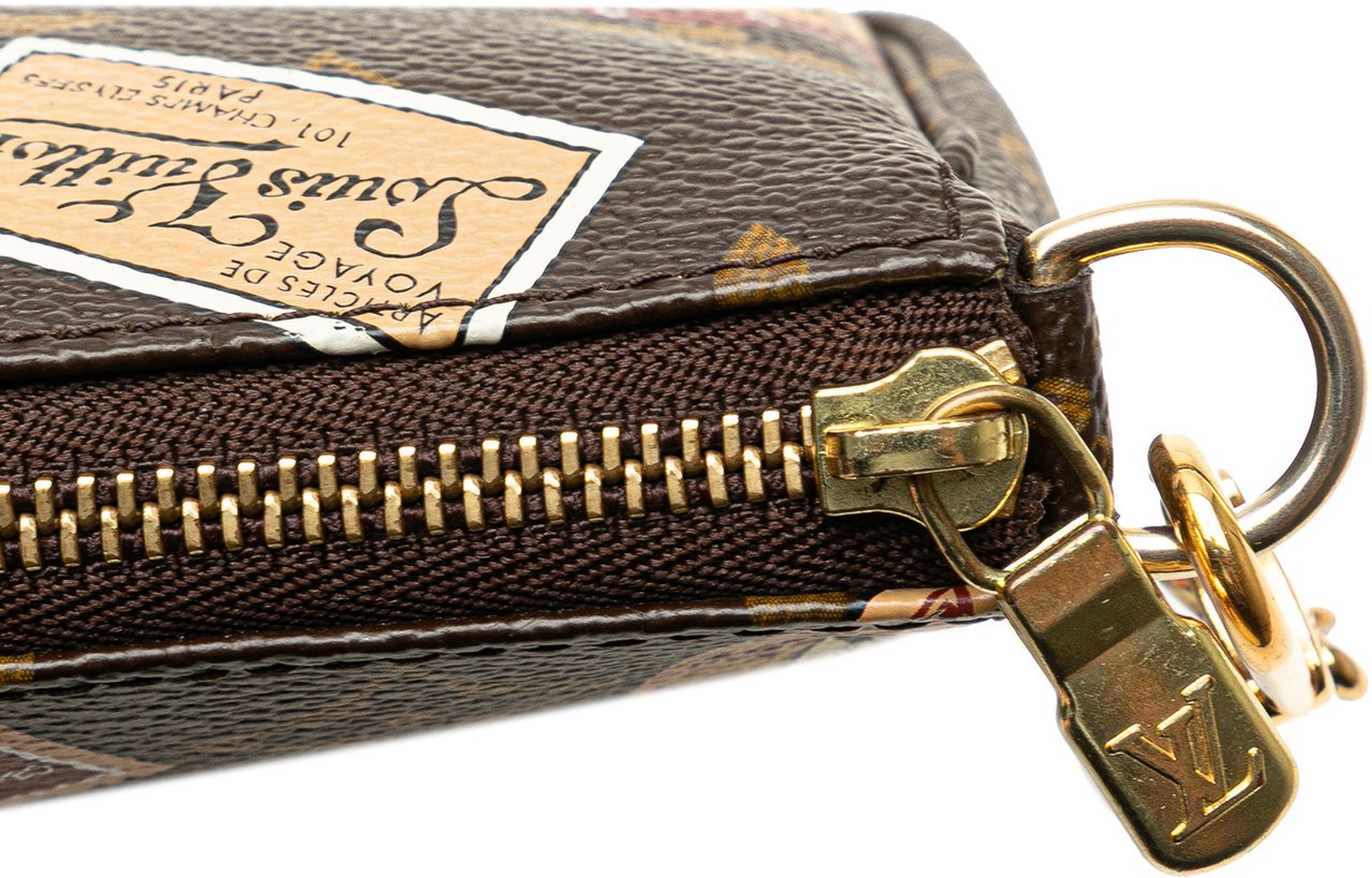 Louis Vuitton Monogram Patch Mini Pochette Accessoires Bruin