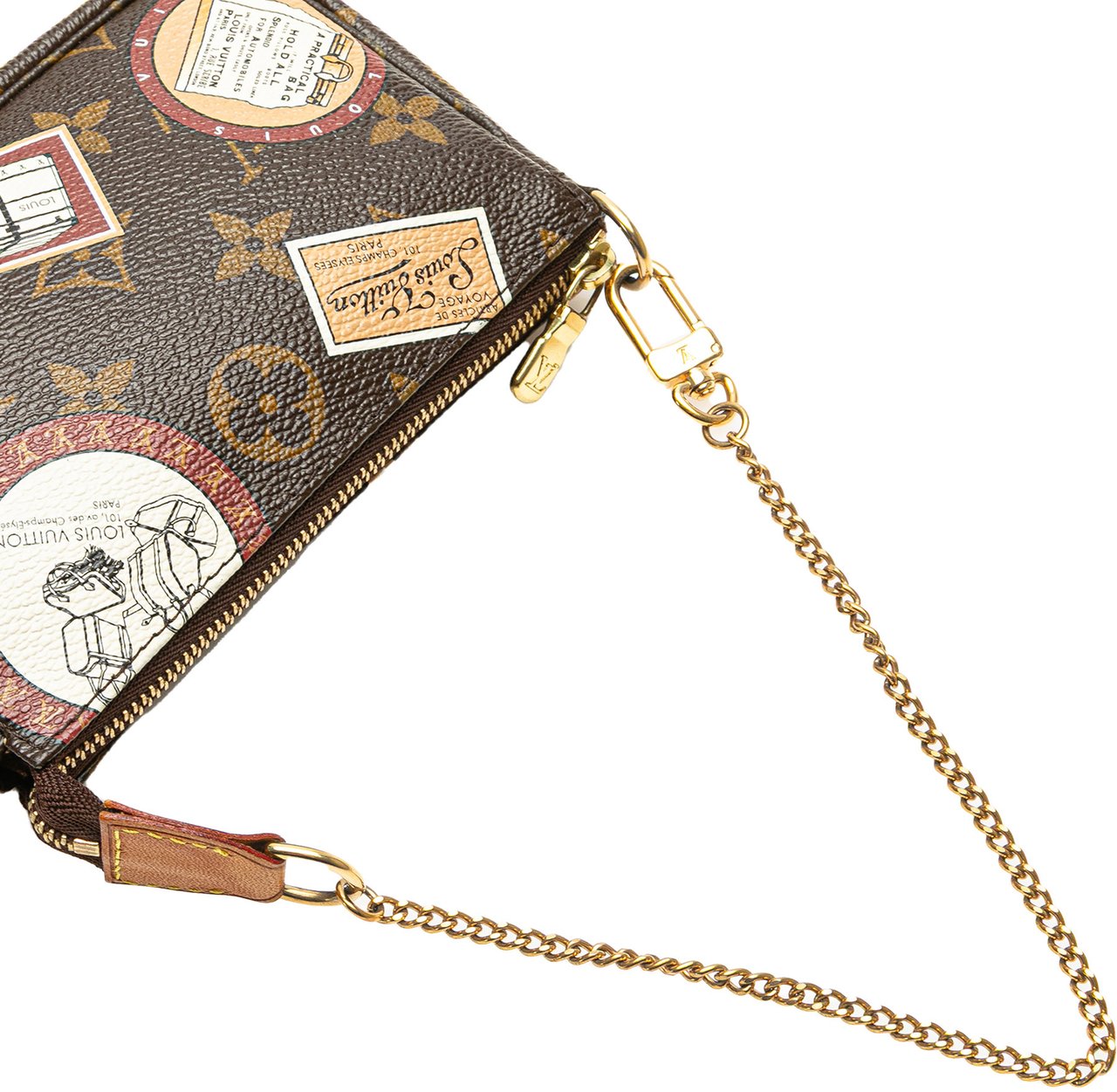 Louis Vuitton Monogram Patch Mini Pochette Accessoires Bruin