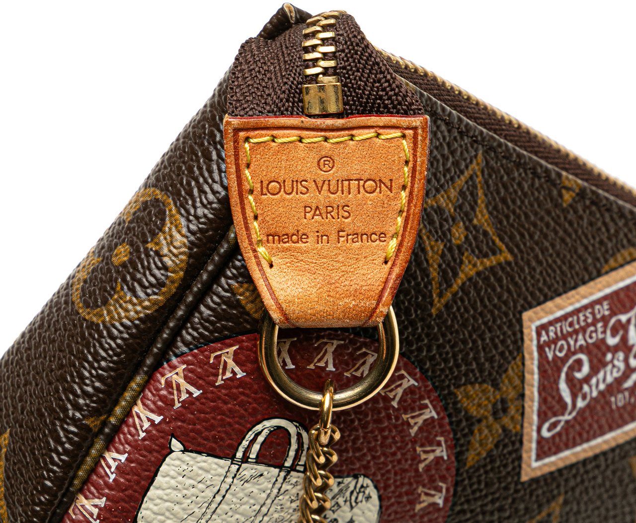 Louis Vuitton Monogram Patch Mini Pochette Accessoires Bruin