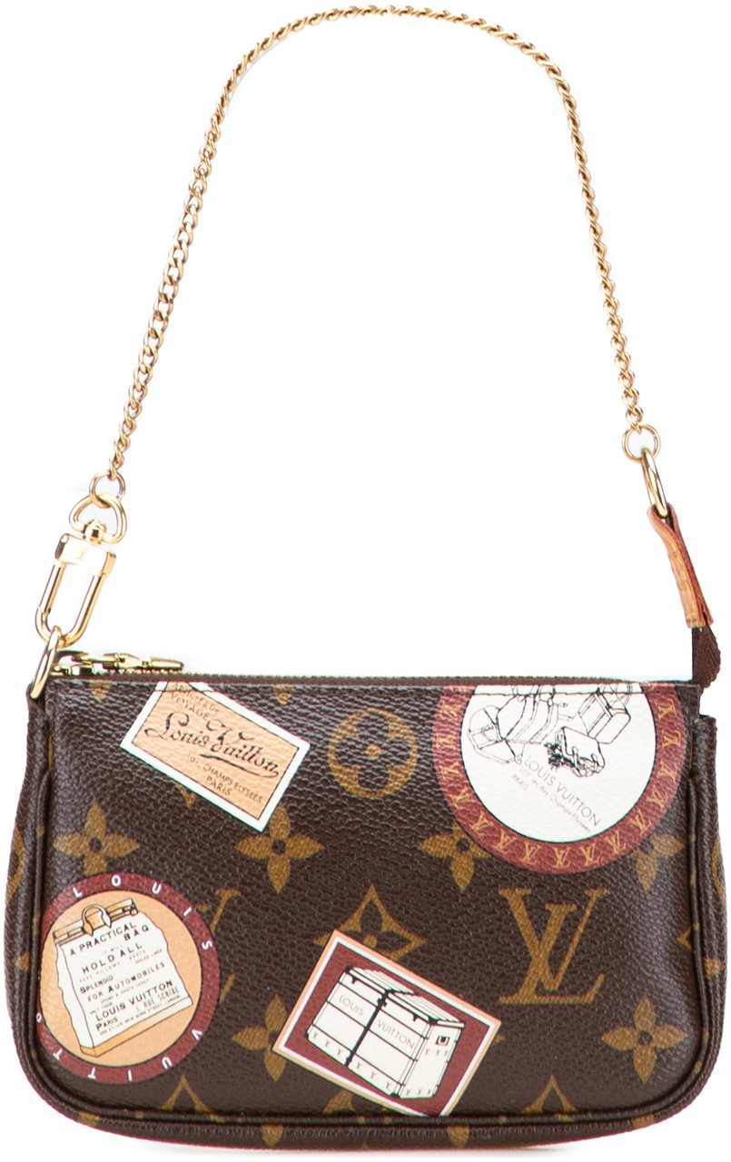 Louis Vuitton Monogram Patch Mini Pochette Accessoires Bruin