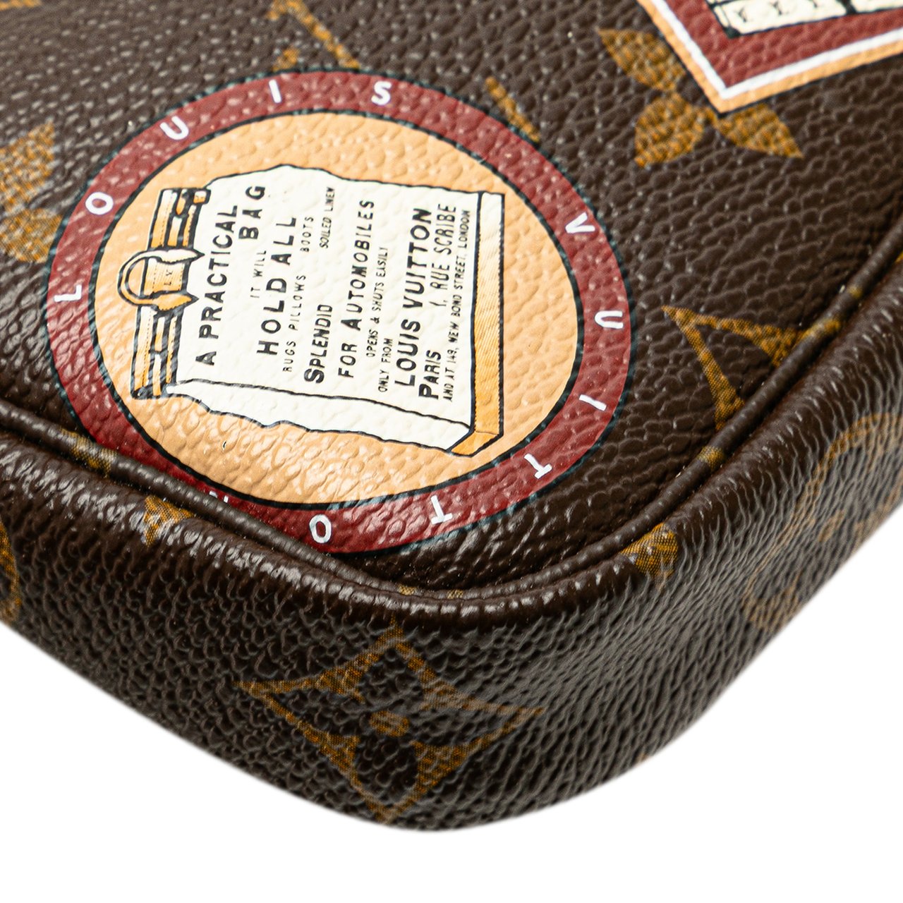 Louis Vuitton Monogram Patch Mini Pochette Accessoires Bruin