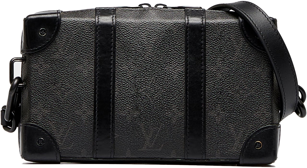 Louis Vuitton Monogram Eclipse Soft Trunk Wallet Crossbody Zwart