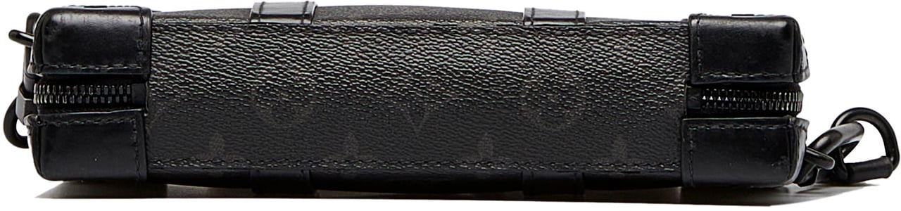 Louis Vuitton Monogram Eclipse Soft Trunk Wallet Crossbody Zwart