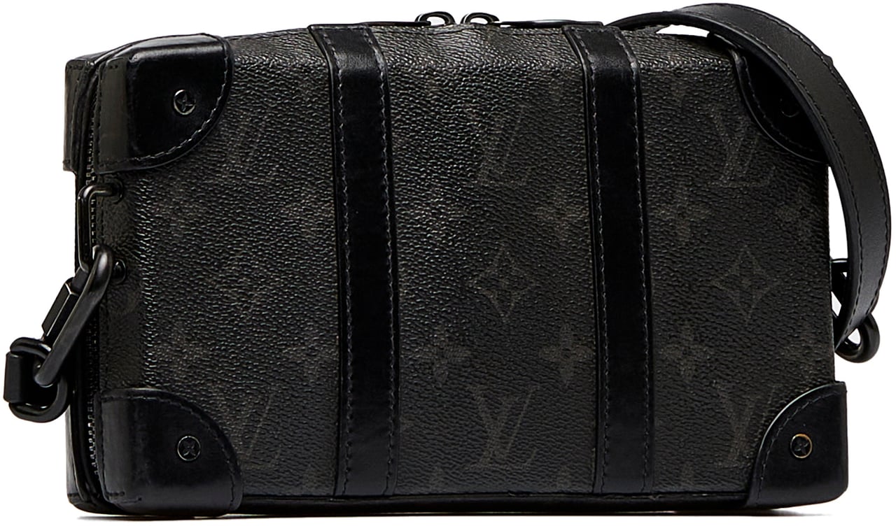 Louis Vuitton Monogram Eclipse Soft Trunk Wallet Crossbody Zwart