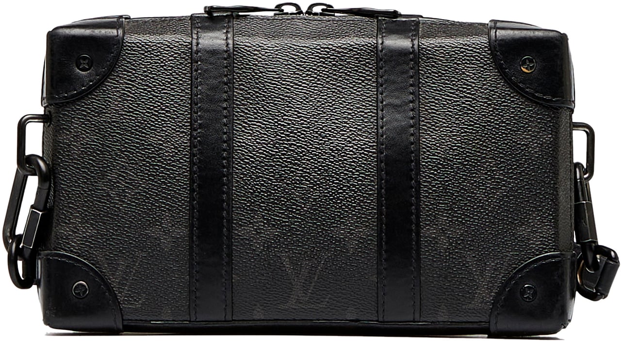 Louis Vuitton Monogram Eclipse Soft Trunk Wallet Crossbody Zwart
