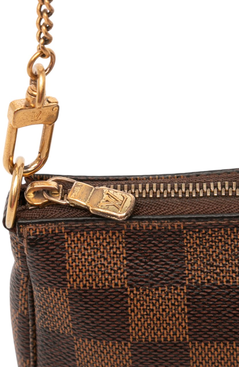 Louis Vuitton Damier Ebene Mini Pochette Accessoires Bruin