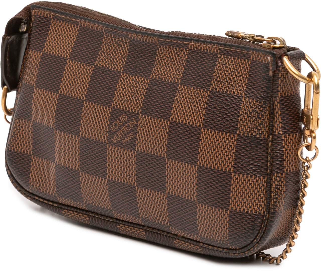 Louis Vuitton Damier Ebene Mini Pochette Accessoires Bruin