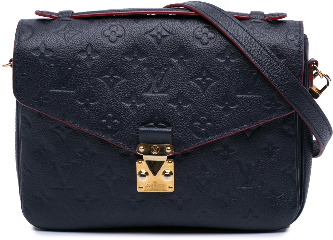 Louis Vuitton Monogram Empreinte Pochette Metis Blauw