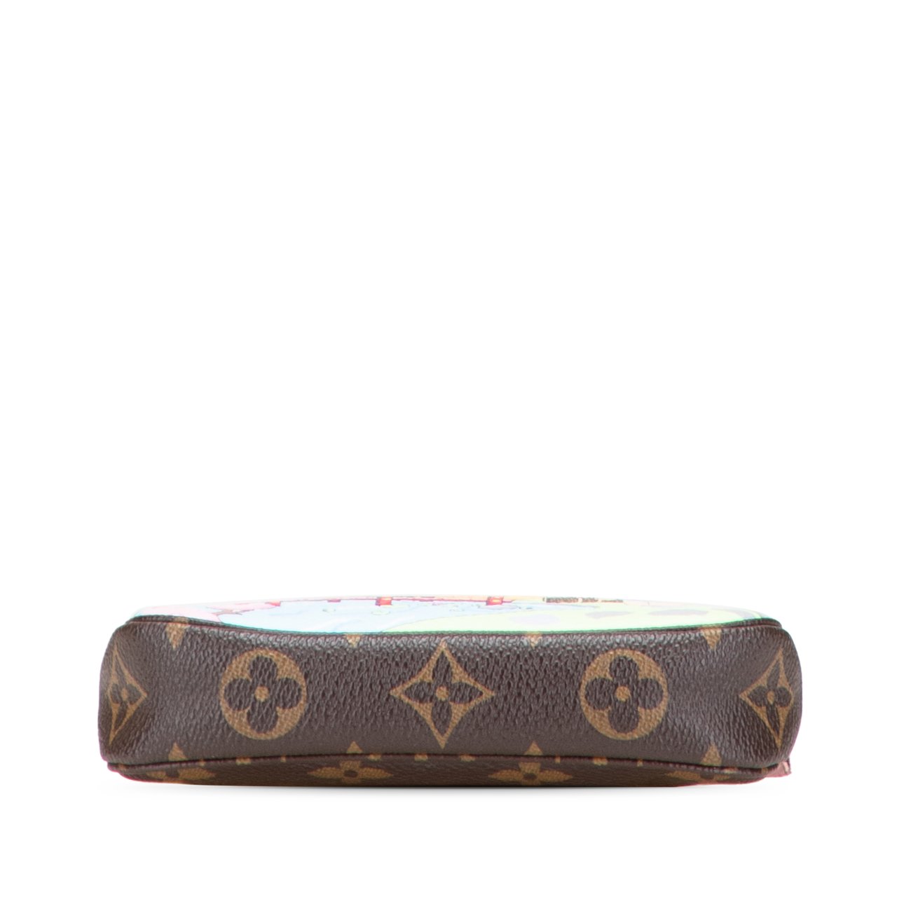Louis Vuitton Monogram Vivienne Christmas Animation Japanese Garden Mini Pochette Accessoires Bruin