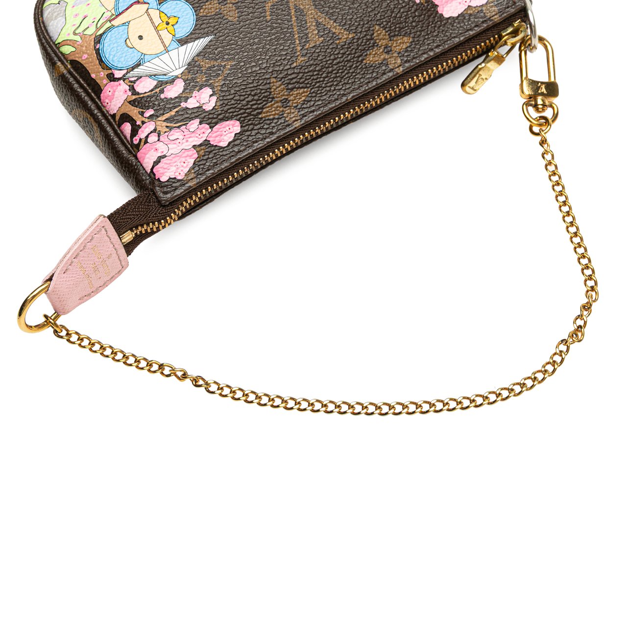 Louis Vuitton Monogram Vivienne Christmas Animation Japanese Garden Mini Pochette Accessoires Bruin