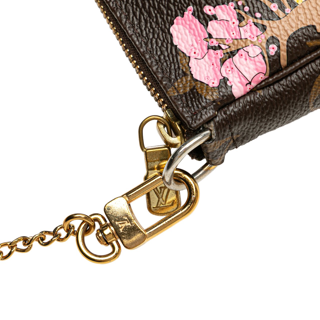 Louis Vuitton Monogram Vivienne Christmas Animation Japanese Garden Mini Pochette Accessoires Bruin