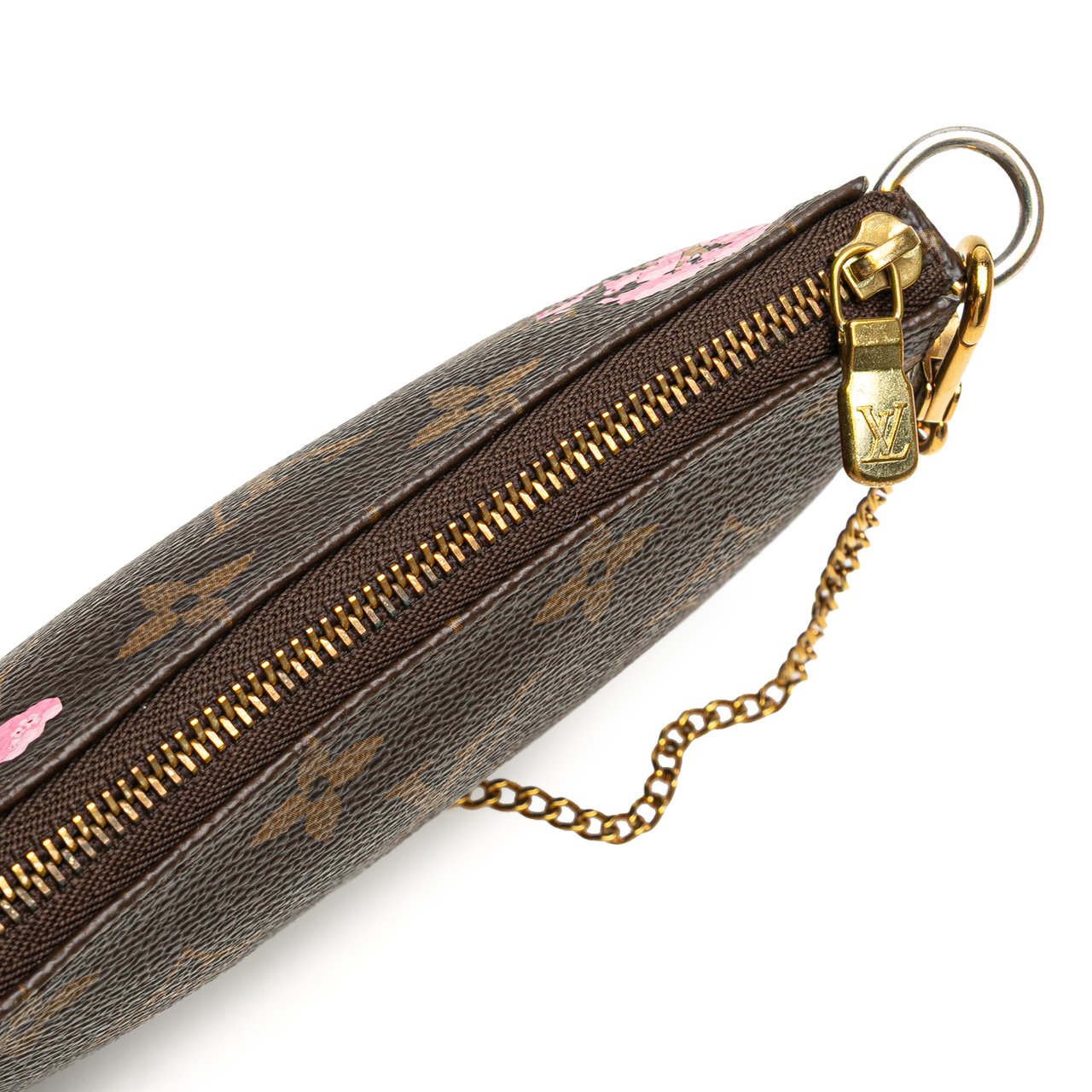 Louis Vuitton Monogram Vivienne Christmas Animation Japanese Garden Mini Pochette Accessoires Bruin
