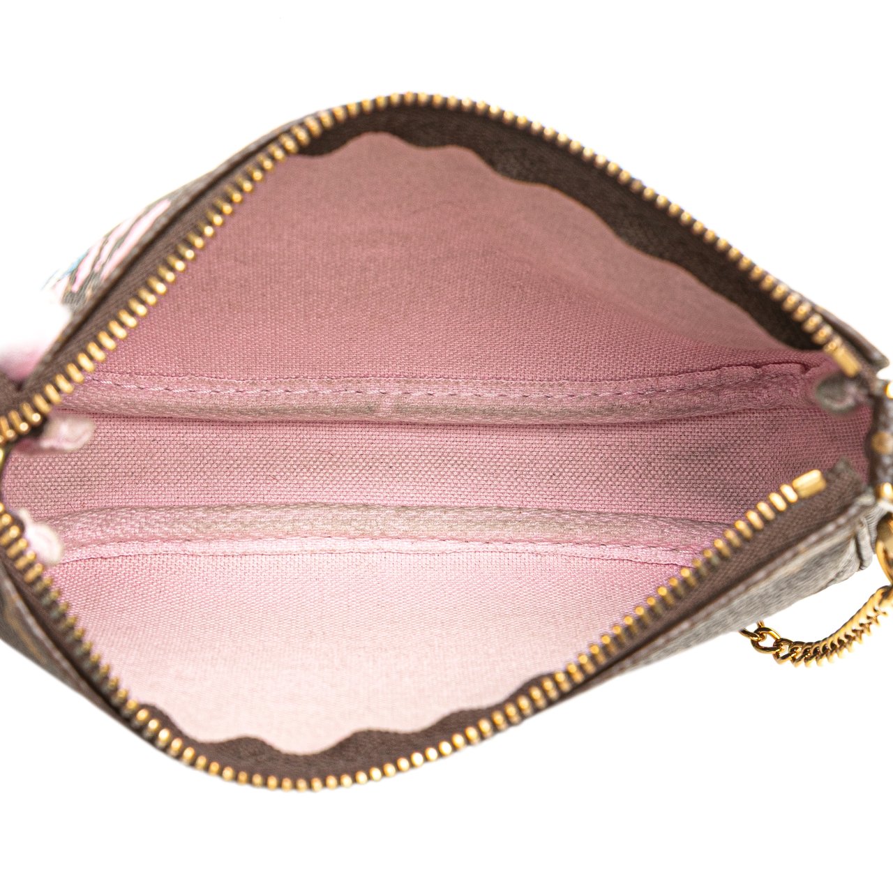 Louis Vuitton Monogram Vivienne Christmas Animation Japanese Garden Mini Pochette Accessoires Bruin