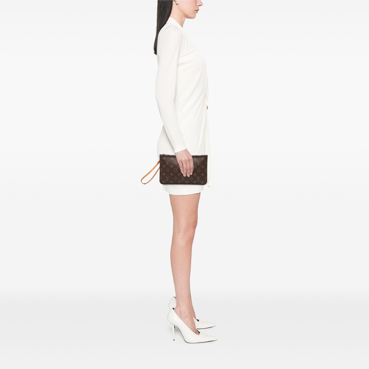 Louis Vuitton Monogram Neverfull Pouch Bruin