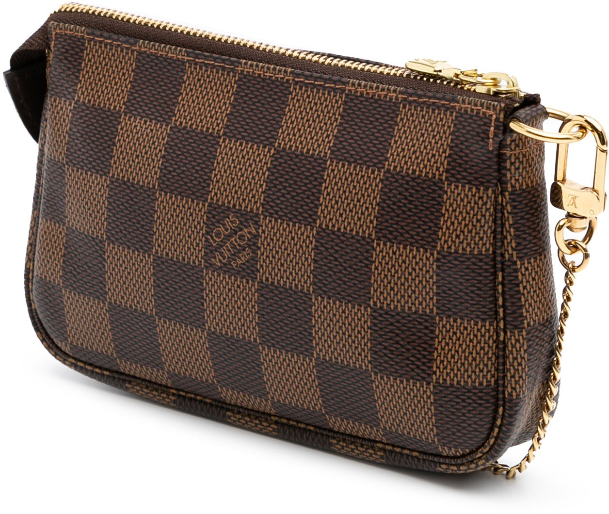 Louis Vuitton Damier Ebene Mini Pochette Accessoires Bruin