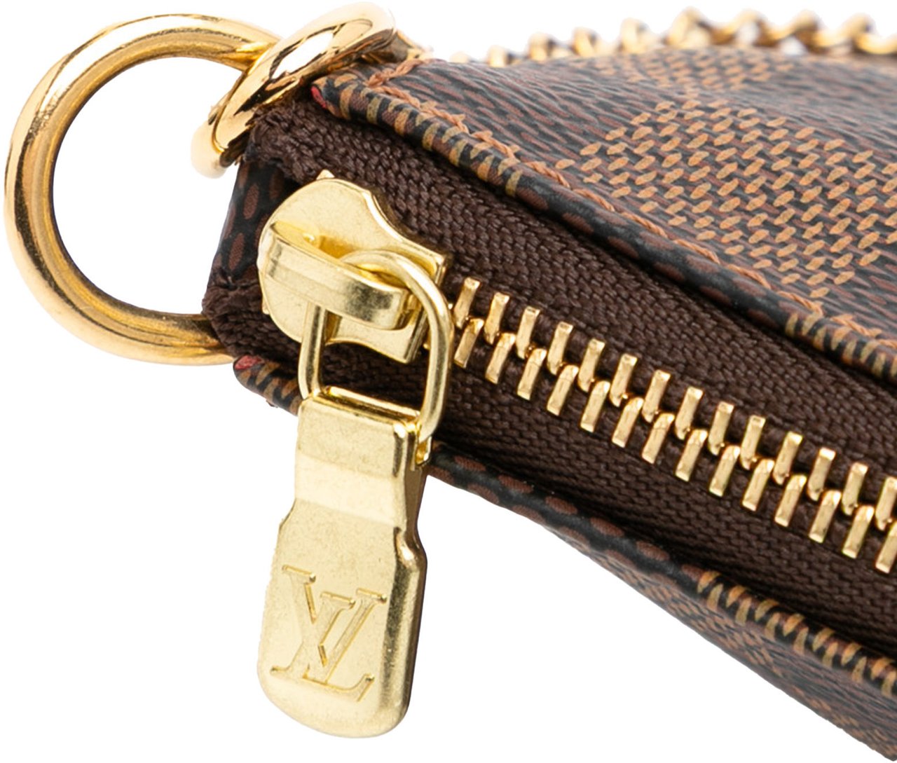 Louis Vuitton Damier Ebene Mini Pochette Accessoires Bruin