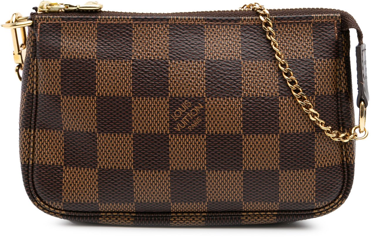 Louis Vuitton Damier Ebene Mini Pochette Accessoires Bruin
