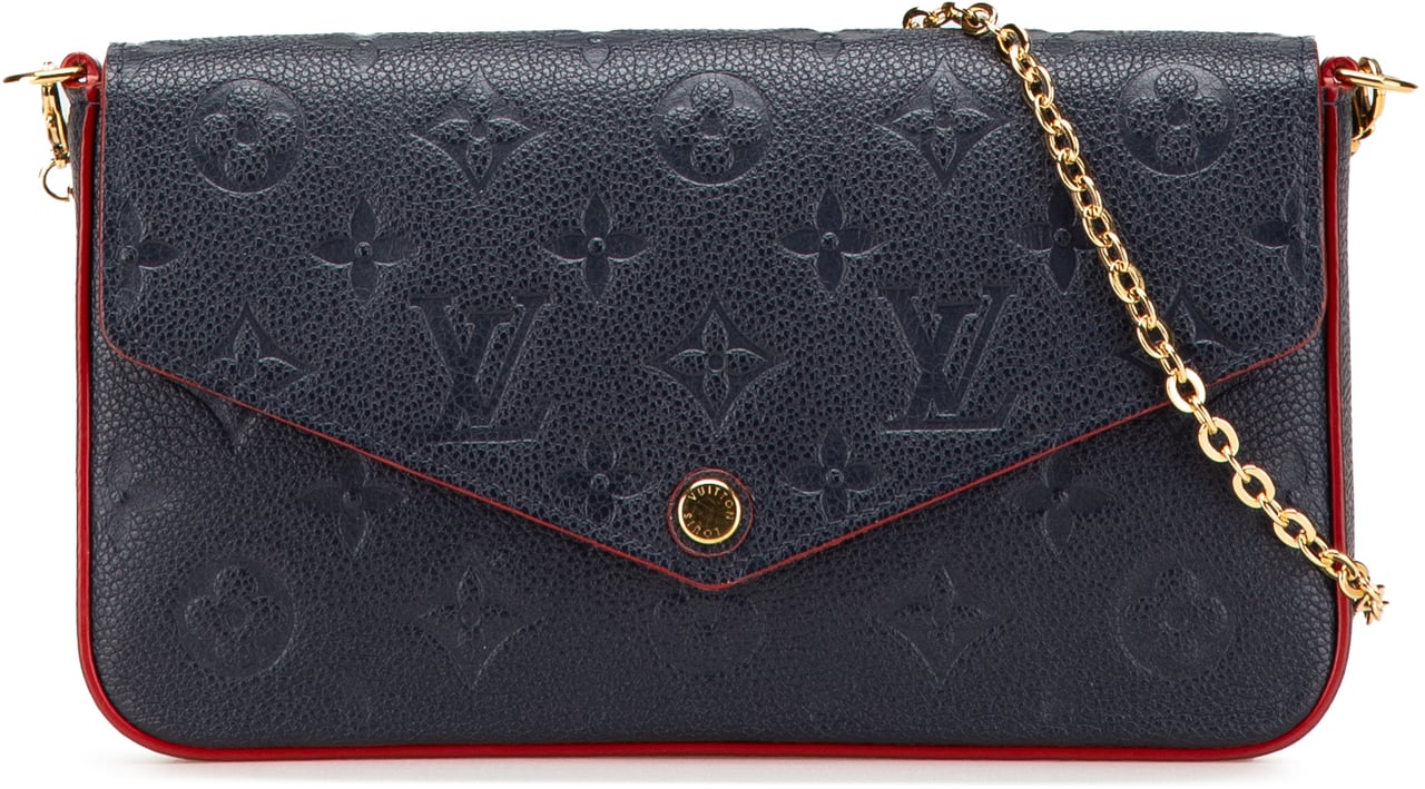 Louis Vuitton Monogram Empreinte Pochette Felicie Blauw