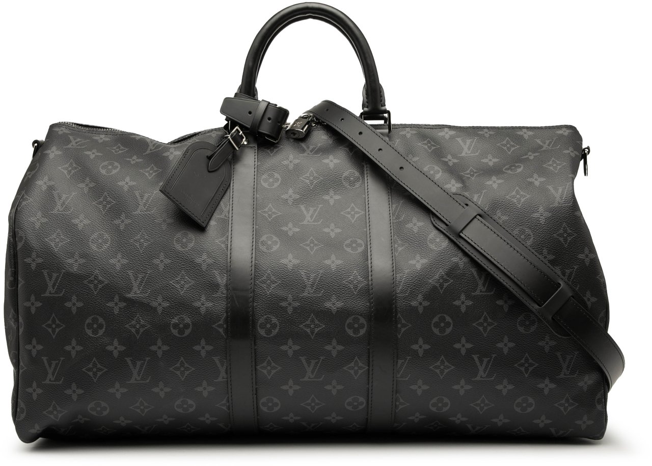 Louis Vuitton Monogram Eclipse Keepall Bandouliere 55 Zwart