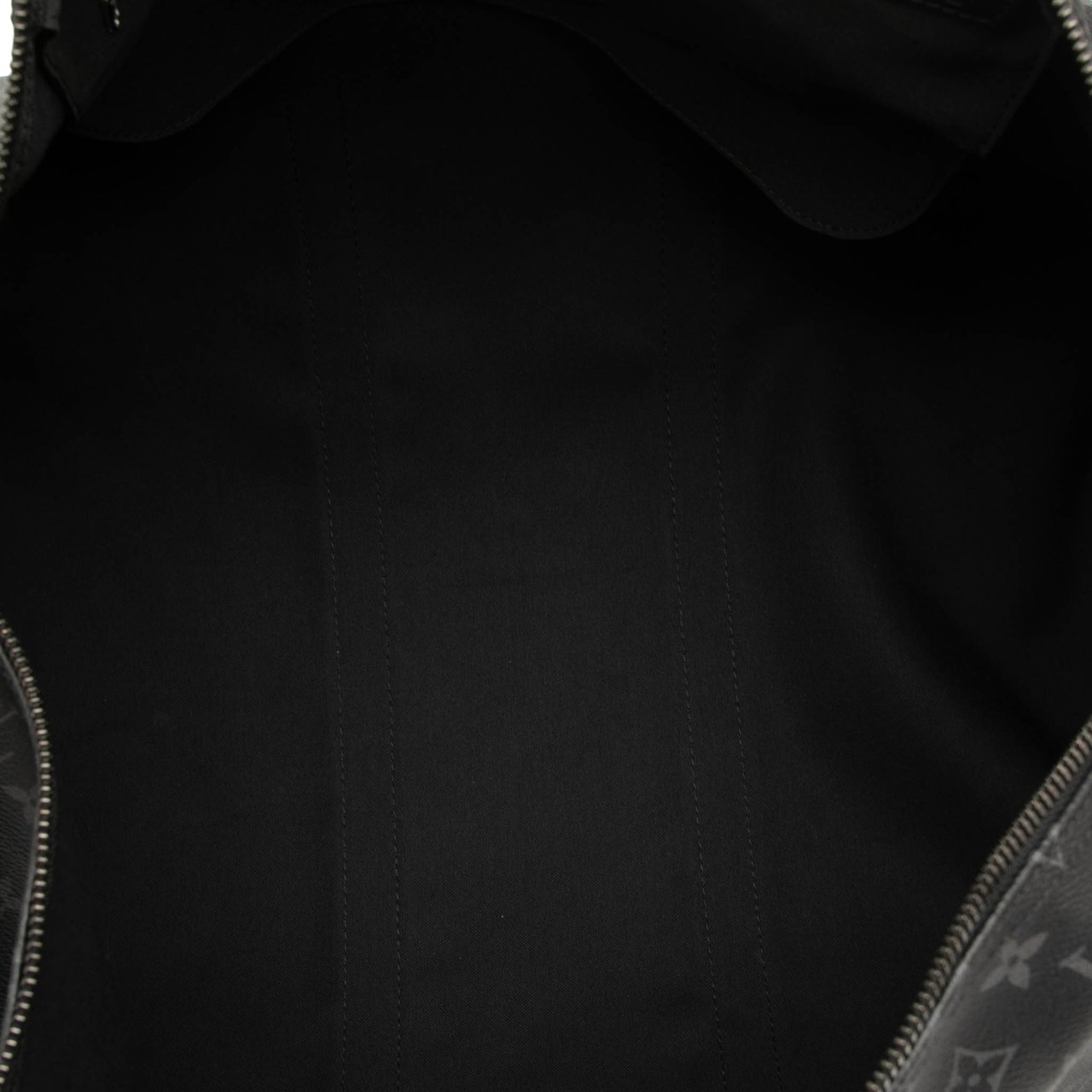 Louis Vuitton Monogram Eclipse Keepall Bandouliere 55 Zwart