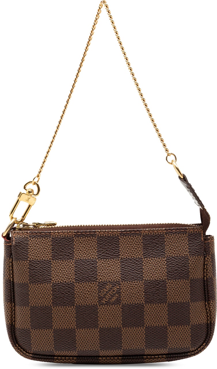 Louis Vuitton Damier Ebene Mini Pochette Accessoires Bruin