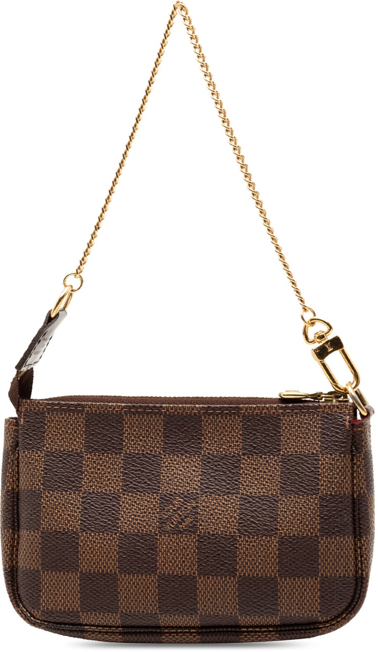Louis Vuitton Damier Ebene Mini Pochette Accessoires Bruin