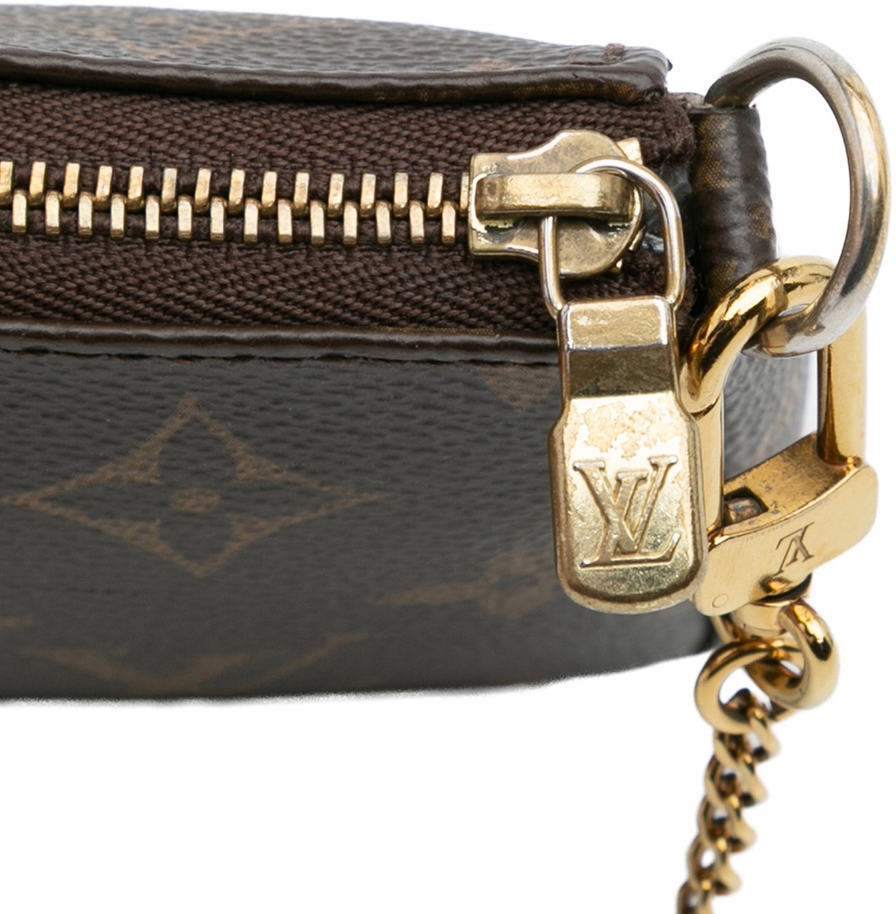 Louis Vuitton Monogram Mini Pochette Accessoires Bruin